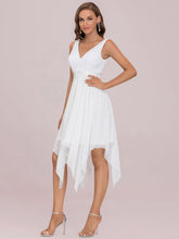 Load image into Gallery viewer, Color=Cream | Stunning Wholesale V Neck Lace & Chiffon Prom Dress For Women-Purple Cream 7