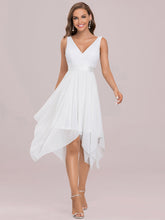 Load image into Gallery viewer, Color=Cream | Stunning Wholesale V Neck Lace & Chiffon Prom Dress For Women-Purple Cream 8