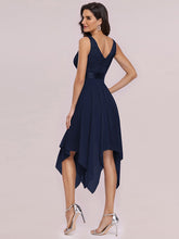 Load image into Gallery viewer, Color=Navy Blue | Stunning Wholesale V Neck Lace & Chiffon Prom Dress For Women-Purple Navy Blue 2