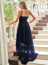 Load image into Gallery viewer, Color=Navy Blue | Modest Wholesale High-Low Tulle Prom Dress For Women-Navy Blue 2