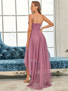 Color=Orchid | Modest Wholesale High-Low Tulle Prom Dress For Women-Orchid 2