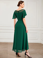 Load image into Gallery viewer, Color=Dark Green | Women&#39;S Casual Boat Neck A-Line Midi Dress Wholesale-Dark Green 2