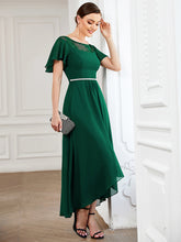 Load image into Gallery viewer, Color=Dark Green | Women'S Casual Boat Neck A-Line Midi Dress Wholesale-Dark Green 3