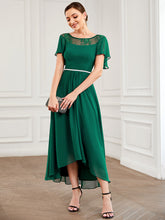 Load image into Gallery viewer, Color=Dark Green | Women&#39;S Casual Boat Neck A-Line Midi Dress Wholesale-Dark Green 4