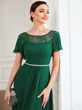 Load image into Gallery viewer, Color=Dark Green | Women&#39;S Casual Boat Neck A-Line Midi Dress Wholesale-Dark Green 5