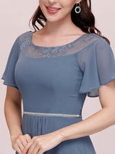 Load image into Gallery viewer, Color=Dusty Navy | Women'S Casual Boat Neck A-Line Midi Dress Wholesale-Dusty Navy 5