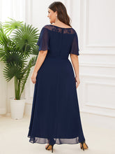 Load image into Gallery viewer, Color=Navy Blue | Women'S Casual Boat Neck A-Line Midi Dress Wholesale-Navy Blue 2