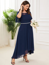 Load image into Gallery viewer, Color=Navy Blue | Women'S Casual Boat Neck A-Line Midi Dress Wholesale-Navy Blue 3