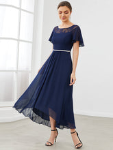 Load image into Gallery viewer, Color=Navy Blue | Women'S Casual Boat Neck A-Line Midi Dress Wholesale-Navy Blue 3