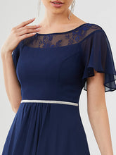 Load image into Gallery viewer, Color=Navy Blue | Women'S Casual Boat Neck A-Line Midi Dress Wholesale-Navy Blue 5