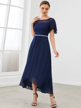 Load image into Gallery viewer, Color=Navy Blue | Women'S Casual Boat Neck A-Line Midi Dress Wholesale-Navy Blue 1