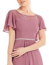Load image into Gallery viewer, Color=Orchid | Women'S Casual Boat Neck A-Line Midi Dress Wholesale-Orchid 5