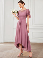 Load image into Gallery viewer, Color=Orchid | Women'S Casual Boat Neck A-Line Midi Dress Wholesale-Orchid 1