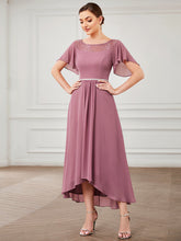 Load image into Gallery viewer, Color=Orchid | Women'S Casual Boat Neck A-Line Midi Dress Wholesale-Orchid 4
