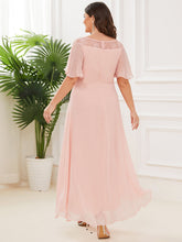 Load image into Gallery viewer, Color=Pink | Women'S Casual Boat Neck A-Line Midi Dress Wholesale-Pink 2