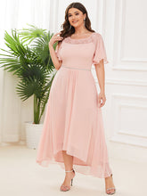 Load image into Gallery viewer, Color=Pink | Women'S Casual Boat Neck A-Line Midi Dress Wholesale-Pink 4
