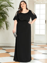 Load image into Gallery viewer, Color=Black | Simple Maxi Plus Size Mermaid Party Dresses For Women-Black 1