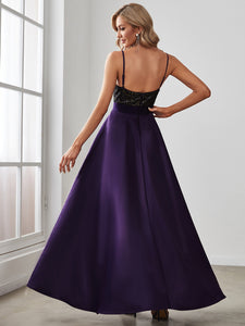 Color=Dark Purple | Sexy Backless Sparkly Prom Dresses For Women With Irregular Hem-Dark Purple 2