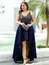 Load image into Gallery viewer, Color=Navy Blue | Sexy Backless Sparkly Prom Dresses For Women With Irregular Hem-Navy Blue 7