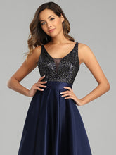 Load image into Gallery viewer, Color=Navy Blue | Sexy Backless Sparkly Prom Dresses For Women With Irregular Hem-Navy Blue 5