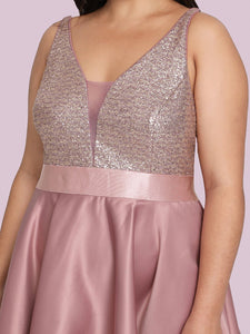 Color=Orchid | Sparkly Plus Size Prom Dresses For Women With Irregular Hem-Orchid 5