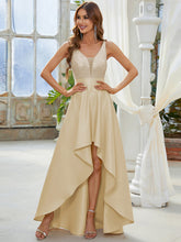 Load image into Gallery viewer, Color=Rose Gold | Sexy Backless Sparkly Prom Dresses For Women With Irregular Hem-Rose Gold 1