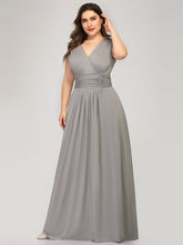 Load image into Gallery viewer, Ever-Pretty Plus Size Women&#39;s Fashion Double V-Neck Bridesmaid Dresses EP00706