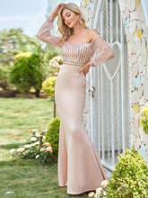 Load image into Gallery viewer, Color=Rose Gold| Women&#39;S Fashion Off Shoulder Sequin Evening Dress-Rose Gold5