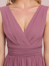 Load image into Gallery viewer, Color=Orchid | Double V-Neck Short Party Dress Ep03989-Orchid 5