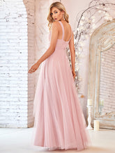 Load image into Gallery viewer, Floor Length Sleeveless Wholesale Tulle Bridesmaid Dresses EP07303