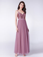 Load image into Gallery viewer, Color=Purple Orchid | Elegant A Line Long Tulle Bridesmaid Dresses Ep07392-Purple Orchid 10
