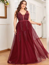 Load image into Gallery viewer, Color=Burgundy | Women&#39;s Fashion Sleeveless Wholesale Plus Size Party Dresses-Burgundy 1