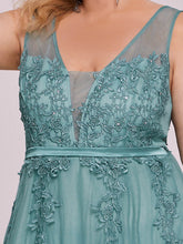 Load image into Gallery viewer, Color=Dusty Blue | Women's Fashion Sleeveless Wholesale Plus Size Party Dresses-Dusty Blue 5