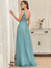 Load image into Gallery viewer, Color=Dusty blue | Women's Fashion Sleeveless Wholesale Plus Size Party Dresses-Dusty blue 4