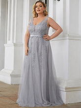 Load image into Gallery viewer, Color=Grey | Women's Fashion Sleeveless Wholesale Plus Size Party Dresses-Grey 1