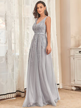 Load image into Gallery viewer, Color=Grey | Women's Fashion Sleeveless Wholesale Plus Size Party Dresses-Grey 2