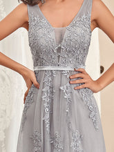 Load image into Gallery viewer, Color=Grey | Women's Fashion Sleeveless Wholesale Plus Size Party Dresses-Grey 5