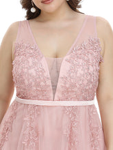 Load image into Gallery viewer, Color=Pink | Women's Fashion Sleeveless Wholesale Plus Size Party Dresses-Pink 5