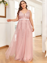 Load image into Gallery viewer, Color=Pink | Women's Fashion Sleeveless Wholesale Plus Size Party Dresses-Pink 1