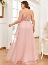 Load image into Gallery viewer, Color=Pink | Women's Fashion Sleeveless Wholesale Plus Size Party Dresses-Pink 2