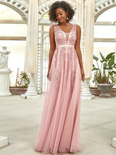 Load image into Gallery viewer, Color=Pink | Women's Fashion Sleeveless Wholesale Plus Size Party Dresses-Pink 1