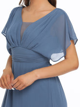 Load image into Gallery viewer, Color=Dusty Navy | Women'S A-Line Pretty Empire Waist Maxi Evening Dresses Ep07851-Dusty Navy 5