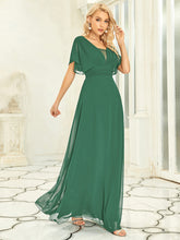 Load image into Gallery viewer, Color=Green Blue  | Women'S A-Line Pretty Empire Waist Maxi Evening Dresses Ep07851-Green Blue 4