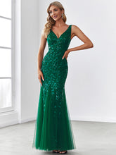 Load image into Gallery viewer, Color=Dark Green | Classic Fishtail Sequin Wholesale Evening Dresses for Women EP07886-Dark Green