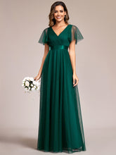 Load image into Gallery viewer, Women's Pretty V-Neck A-Line Floor-Length Wholesale Bridesmaid Dresses EP07962