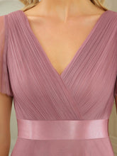 Load image into Gallery viewer, Color=Orchid | Women's Pretty V-Neck A-Line Floor-Length Wholesale Bridesmaid Dresses EP07962-Orchid 5