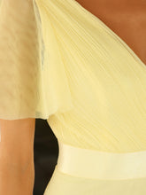Load image into Gallery viewer, Color=Yellow | Women's V-Neck A-Line Floor-Length Wholesale Bridesmaid Dresses EP07962-Yellow