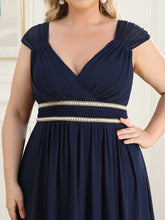 Load image into Gallery viewer, Color=Navy Blue | Sleeveless Floor Length V Neck Wholesale Bridesmaid dresses-Navy Blue 5
