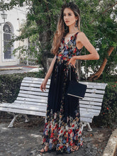 Load image into Gallery viewer, Double V-Neck Elegant Maxi Long Wholesale Evening Dresses EP09016