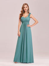 Load image into Gallery viewer, Color=Dusty Blue | Maxi Long One Shoulder Chiffon Bridesmaid Dresses for Wholesale-Dusty Blue 1